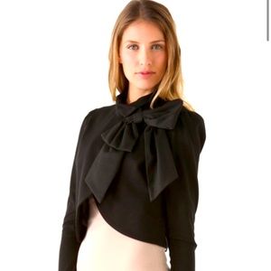 Alice + Olivia cropped bow jacket
